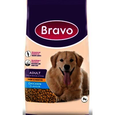 Bravo Adult Dog Food 8Kg - Chicken Flavour