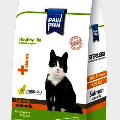 Pawpaw Adult Sterilised Cat food with Salmon 1.5Kgs