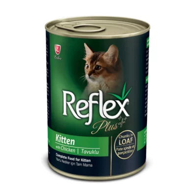 REFLEX PLUS CANNED KITTEN FOOD – CHICKEN IN LOAF PATE 400GR
